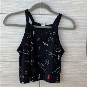 EUC Vintage Twenty-one Pilots Crop Tank Top